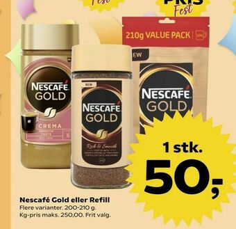 Kvickly Nescafé Gold eller Refill tilbud
