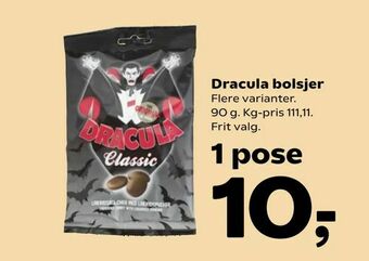 Kvickly Dracula bolsjer tilbud