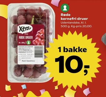Røde kernefri druer