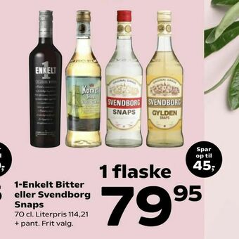 Kvickly 1-Enkelt Bitter eller Svendborg Snaps tilbud