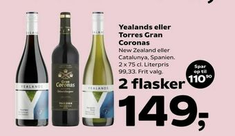 Kvickly Yealands eller Torres Gran Coronas tilbud