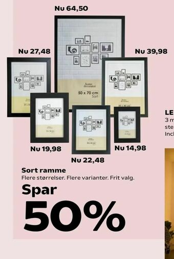 Kvickly Sort ramme tilbud
