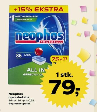 Kvickly Neophos opvasketabs tilbud