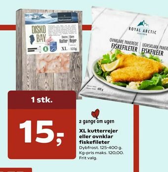 Kvickly XL kutterrejer eller ovnklar fiskefileter tilbud