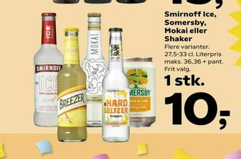 SuperBrugsen Smirnoff Ice, Somersby, Mokai eller Shaker tilbud