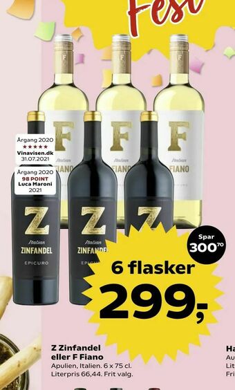 SuperBrugsen Z Zinfandel eller F Fiano tilbud