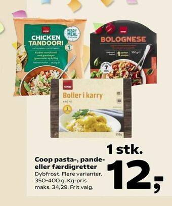 SuperBrugsen Coop pasta-, pande- eller færdigretter tilbud