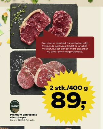 SuperBrugsen Premium Entrecotes eller ribeyes tilbud