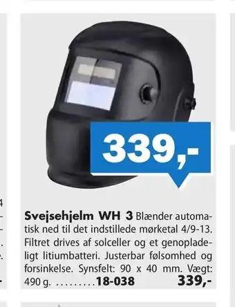 Svejsehjelm WH 3