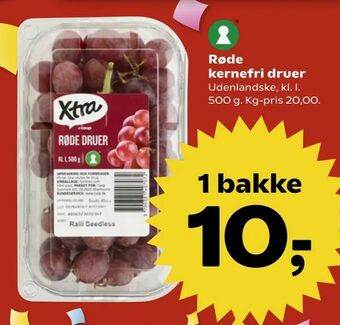 SuperBrugsen Røde kernefri druer tilbud