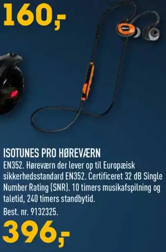 Johannes Fog Isotunes Pro Høreværn tilbud