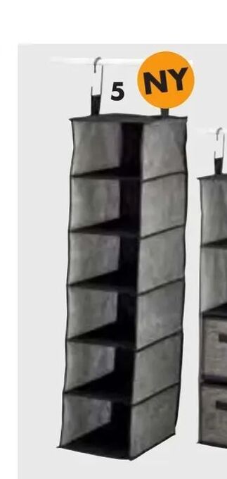 Hængende opbevaring 6 hylder