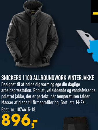 Johannes Fog Snickers 1100 Allroundwork Vinterjakke tilbud