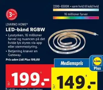Lidl LED-bånd RGBW tilbud