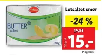 Lidl Letsaltet smør tilbud