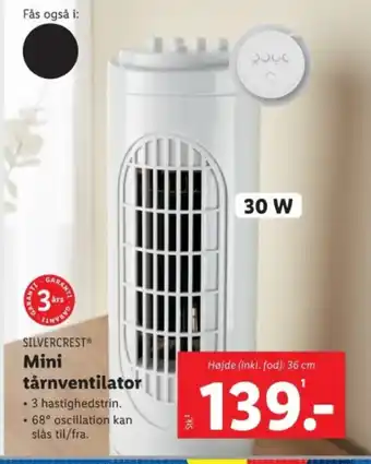 Lidl Mini tårnventilator tilbud