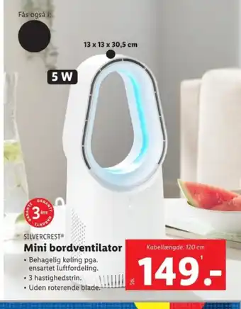 Lidl Mini bordventilator tilbud