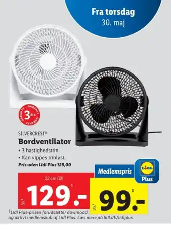 Lidl Bordventilator tilbud