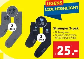Lidl Strømper 2-pak tilbud