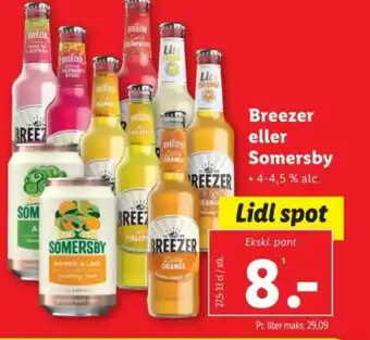 Lidl Breezer eller Somersby tilbud