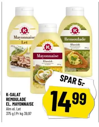 Løvbjerg K-SALAT REMOULADE EL. MAYONNAISE tilbud