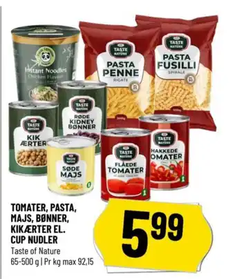 Løvbjerg TOMATER, PASTA, MAJS, BØNNER, KIKÆRTER EL. CUP NUDLER tilbud