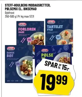 STEFF-HOULBERG MIDDAGSRETTER, PØLSEMIX EL. BIKSEMAD