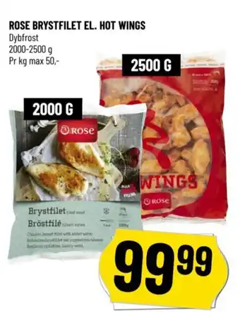 Løvbjerg ROSE BRYSTFILET EL. HOT WINGS tilbud