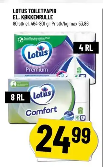 Løvbjerg LOTUS TOILETPAPIR EL. KØKKENRULLE tilbud