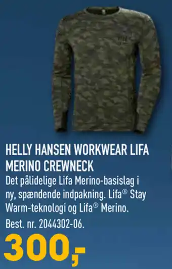 Johannes Fog Helly Hansen Workwear Lifa Merino Crewneck tilbud
