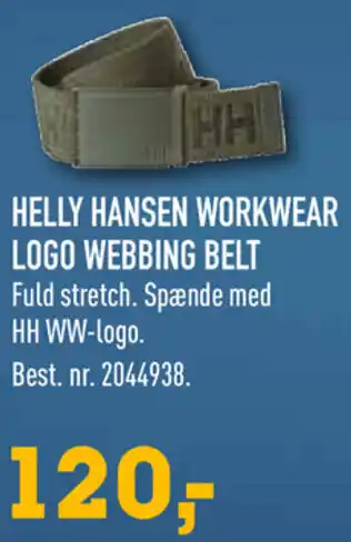 Johannes Fog Helly Hansen Workwear Logo Webbing Belt tilbud