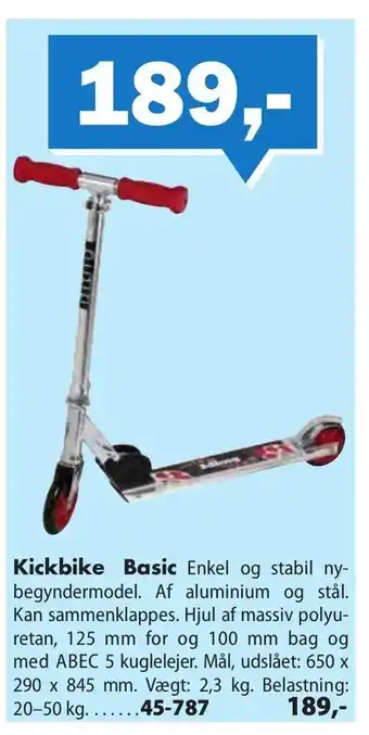 Biltema Kickbike Basic tilbud