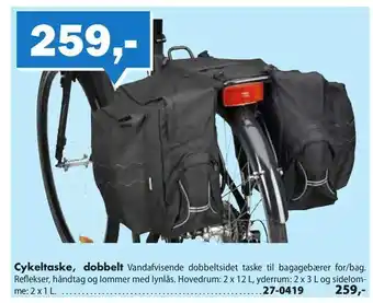 Cykeltaske, dobbelt