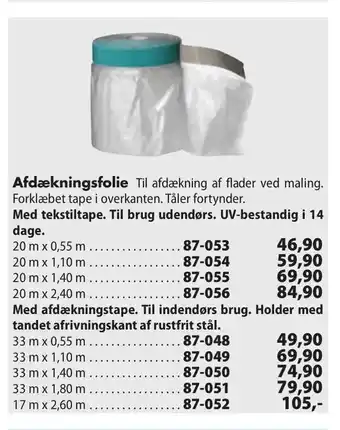 Afdækningsfolie