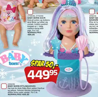 Legekæden Baby Born Stylinghoved tilbud
