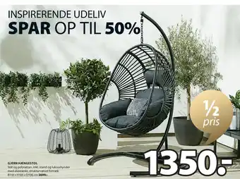 JYSK GJERN HÆNGESTOL tilbud