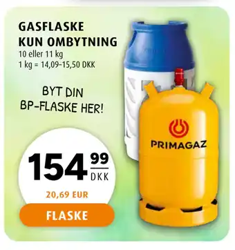 Scandinavian Park GASFLASKE KUN OMBYTNING tilbud