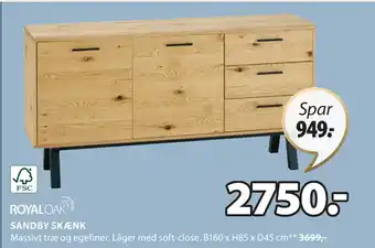 JYSK SANDBY SKÆNK tilbud