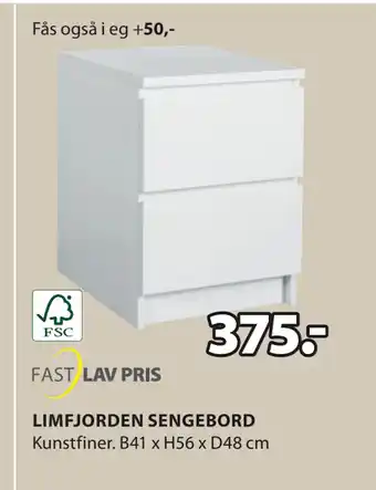 JYSK LIMFJORDEN SENGEBORD tilbud