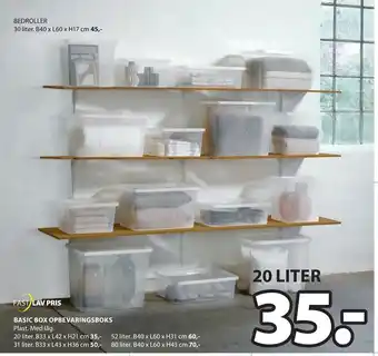 JYSK BASIC BOX OPBEVARINGSBOKS tilbud