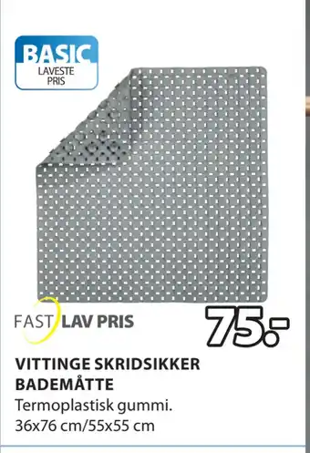 VITTINGE SKRIDSIKKER BADEMÅTTE