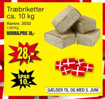 Harald Nyborg Træbriketter ca. 10 kg tilbud