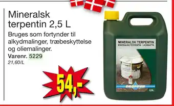 Harald Nyborg Mineralsk terpentin 2,5 L tilbud