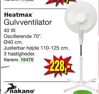 Harald Nyborg Gulvventilator tilbud