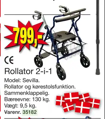 Harald Nyborg Rollator 2-i-1 tilbud