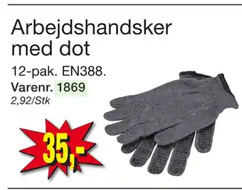 Harald Nyborg Arbejdshandsker med dot tilbud