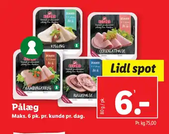 Lidl Pålæg tilbud