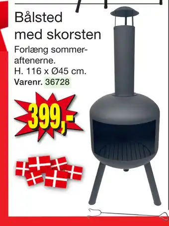 Harald Nyborg Bålsted med skorsten tilbud