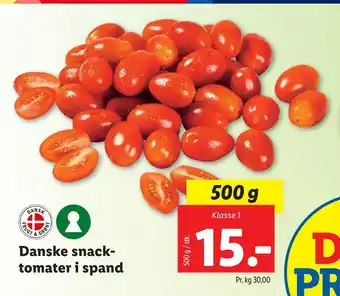 Lidl Danske snacktomater i spand tilbud