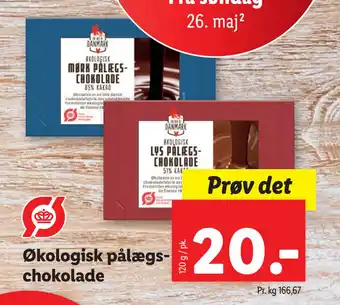 Lidl Økologisk pålægschokolade tilbud
